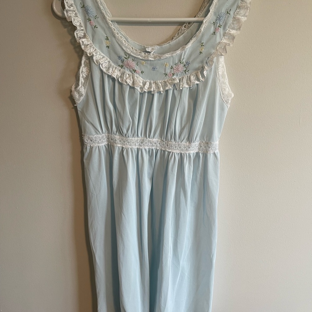 Vintage light blue slip dress